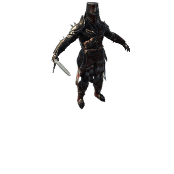 Crusader knight low poly